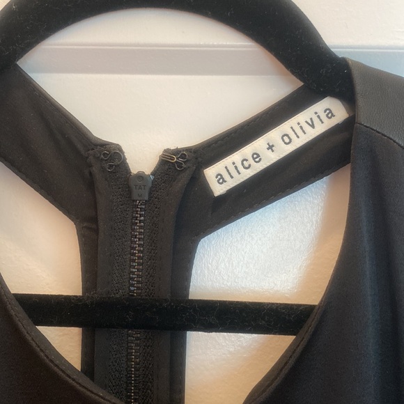 alice + olivia black floor length gown - Picture 2 of 5